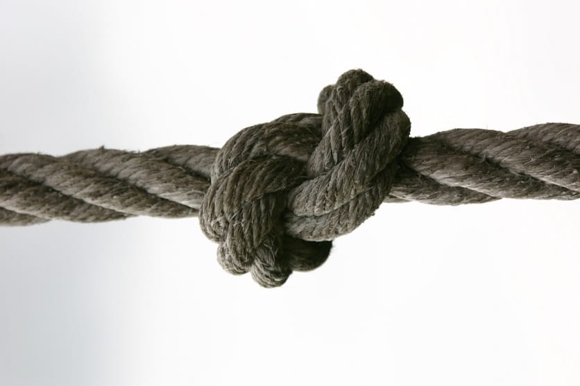 A knotted rope.
