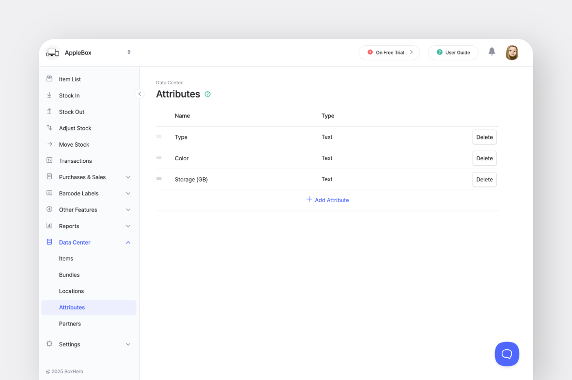 A Simple Way to Organize Inventory Options with BoxHero’s Item Variants