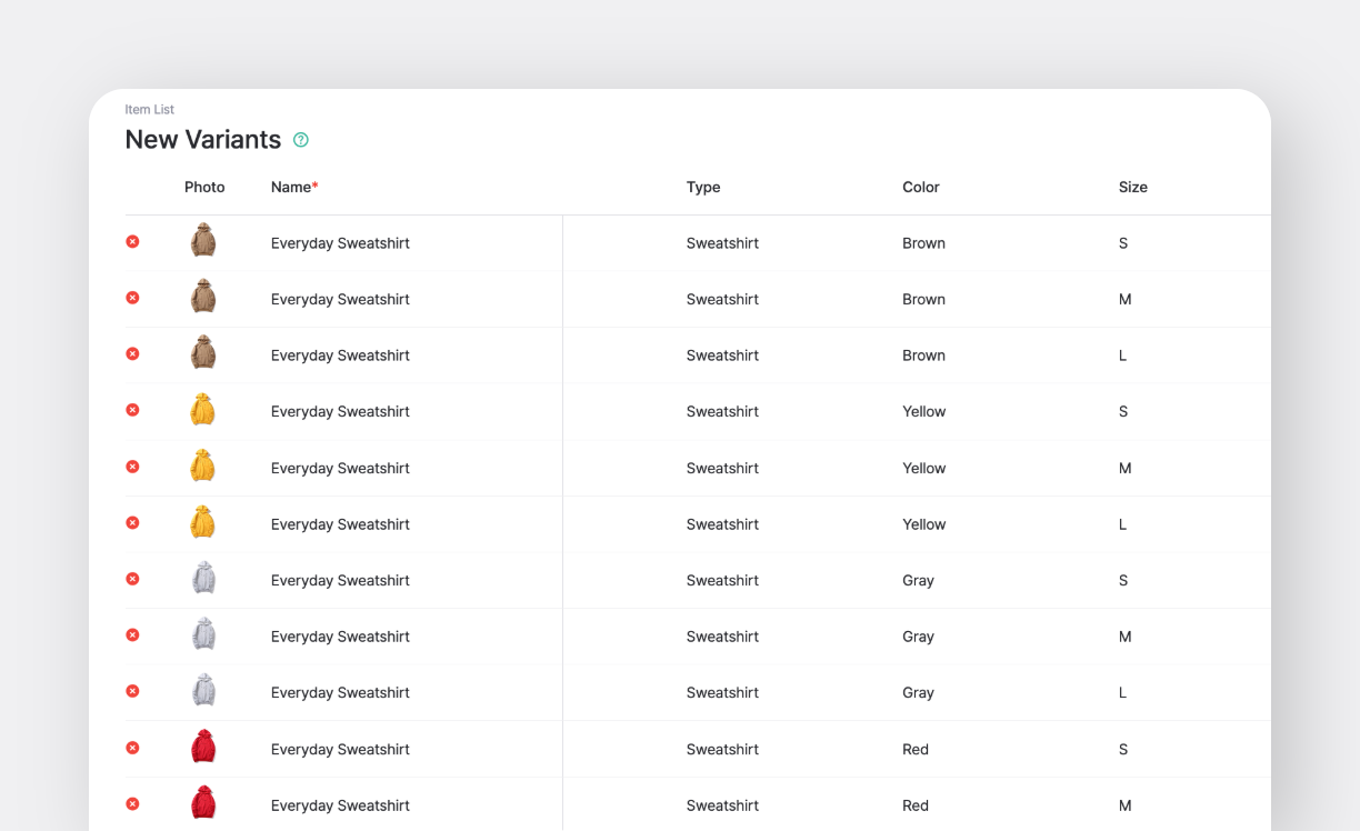 A Simple Way to Organize Inventory Options with BoxHero’s Item Variants