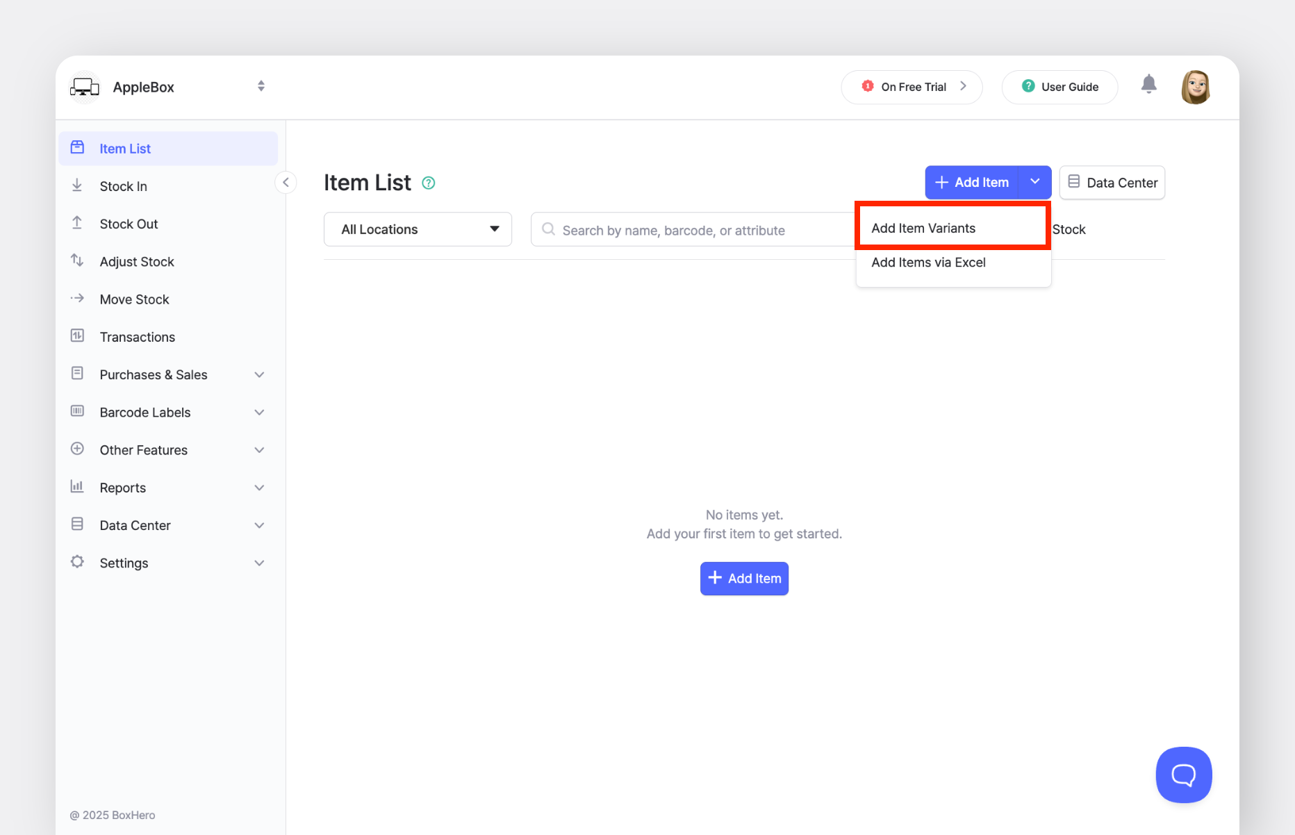 A Simple Way to Organize Inventory Options with BoxHero’s Item Variants