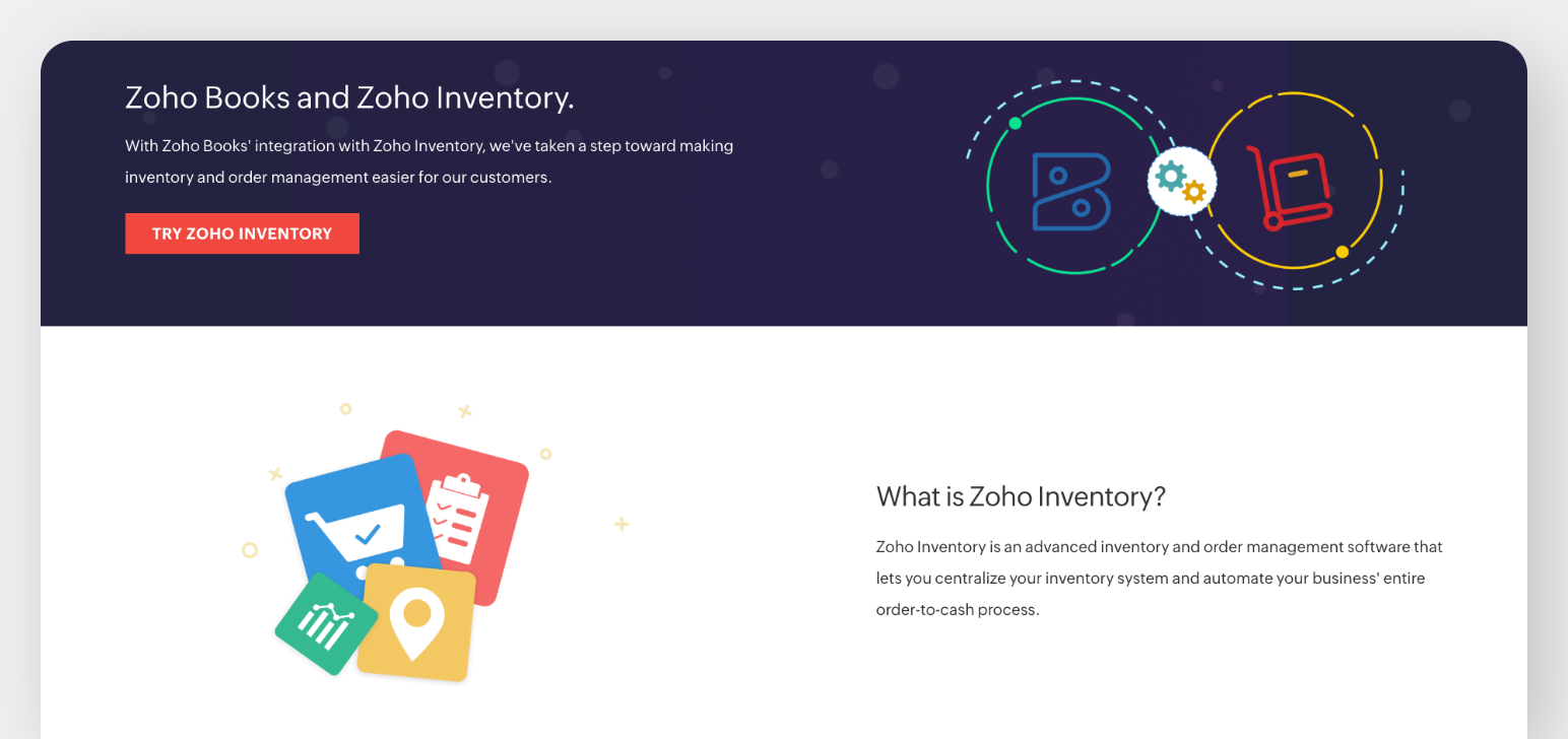 Zoho Books and Zoho Inventory integration overview explaining how to manage orders and inventory