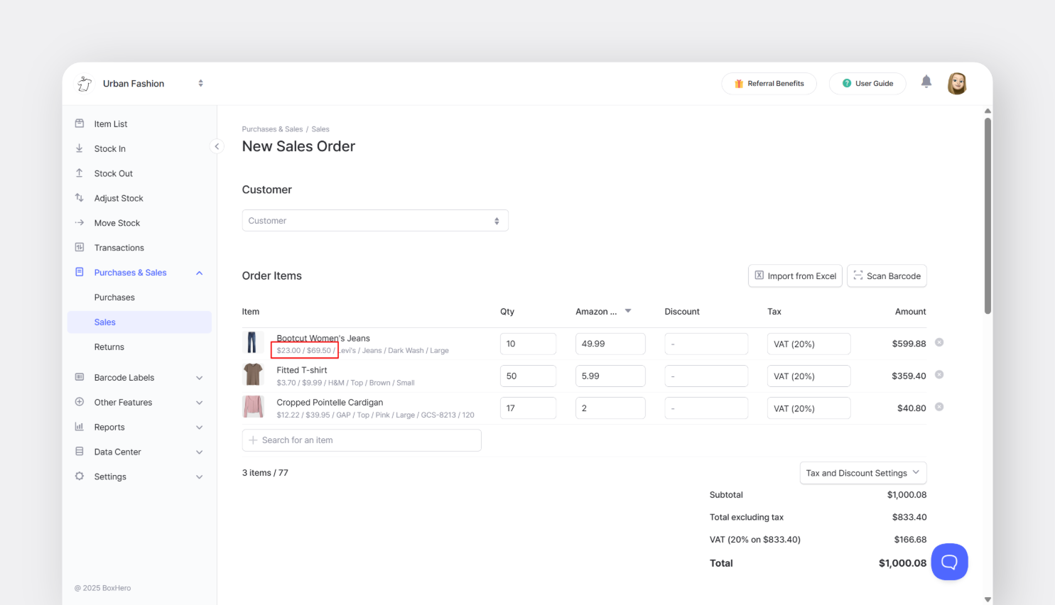 New: Saved Pricing for Orders