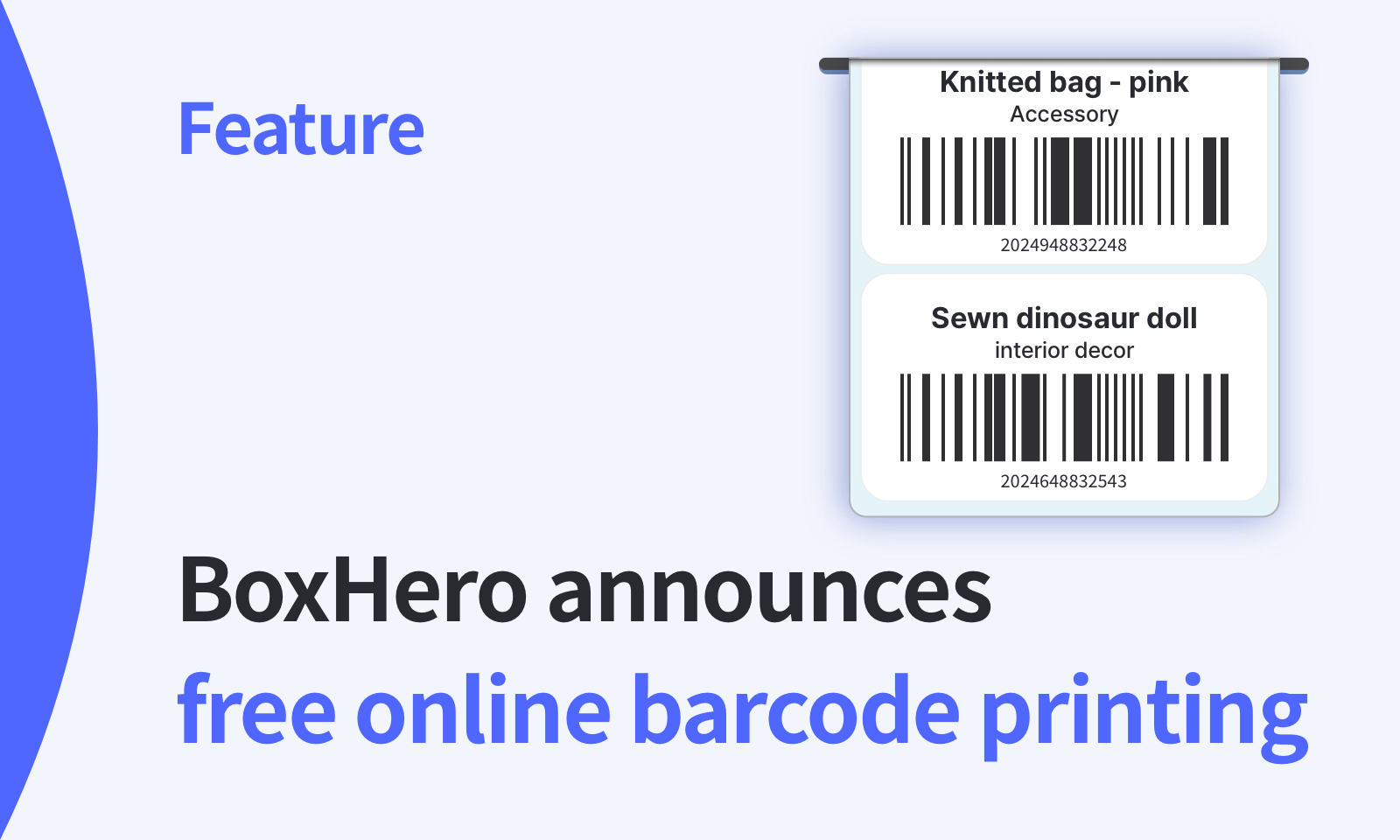 BoxHero announces free online barcode printing. Here's how to use it!