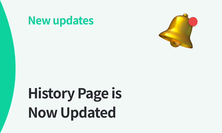 History page is now updated