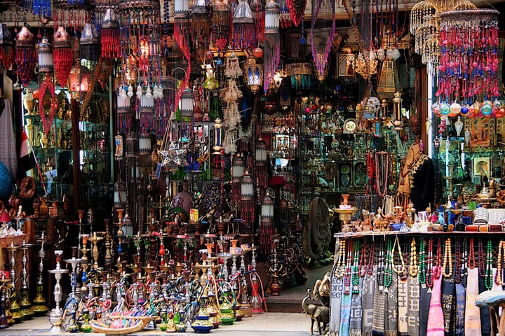 A souvenir shop in Cairo, Egypt.