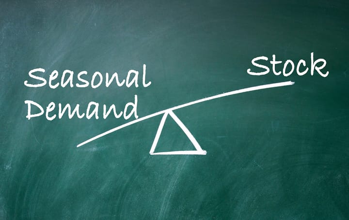 Relationship between seasonal demand and stock.